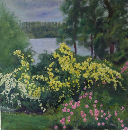 Yellow Roses on the Baltic by artist Tammy Brown